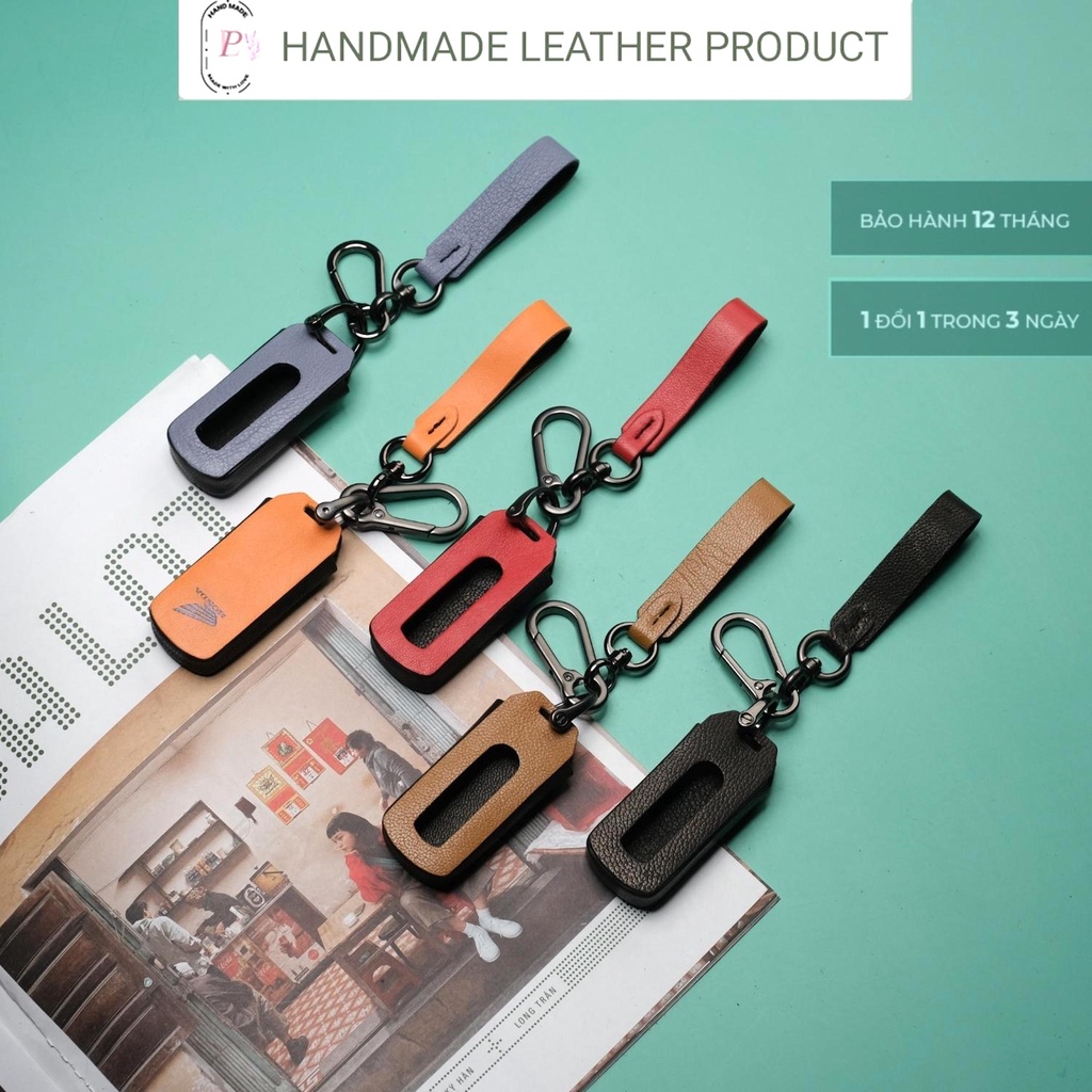 Bao da bọc chìa khóa smartkey xe máy Honda SH SH Mode Sh 300i PCX ADV 150 3 nút bấm handmade mẫu mới SH