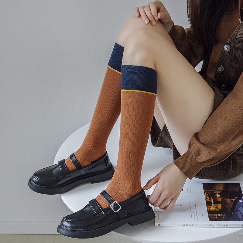 Vớ Cotton Cổ Cao Thời Trang Nhật Hàn Dễ Thương Cho Nữ