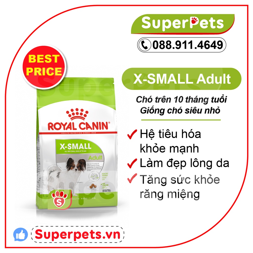 Hạt Royal Canin X-Small Adult Cho Chó Trưởng Thành Giống Siêu Nhỏ