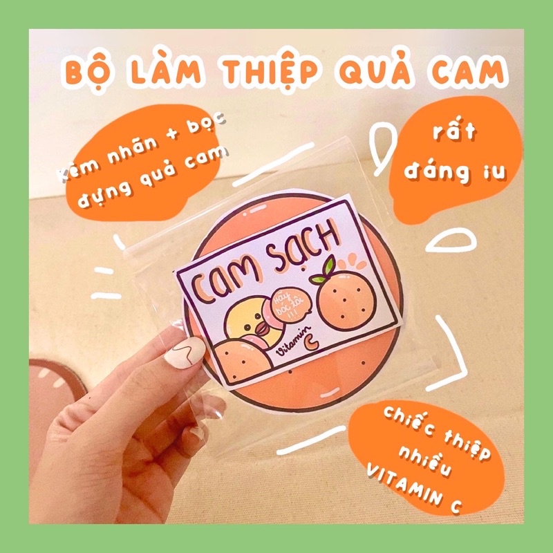 BỘ LÀM THIỆP QUẢ CAM BÓC VỎ ĐƯỢC