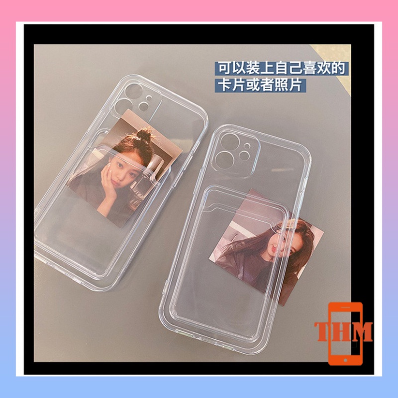 Ốp lưng Điện Thoại TPU Mềm Có Ngăn Đựng Thẻ Cho iphone 6 6plus 6splus 7 7plus 8 8plus xs xr xs max iphone 11 12 13 pro max plus promax-022
