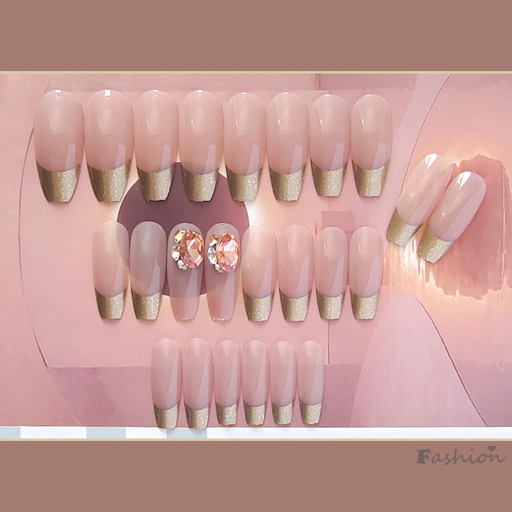Bộ Móng Tay Giả Không Dễ Phai Màu Phong Cách Dành Cho Nữ Đi Tiệc Trà Chiều Du Lịch