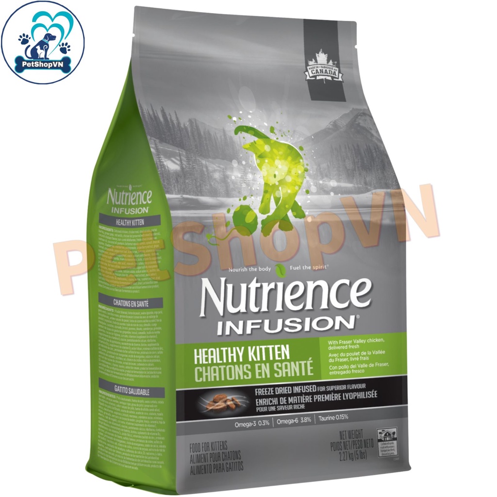 [50G] Thức Ăn Cho Mèo Con Hạt NUTRIENCE INFUSION KITTEN Vị Gà & Rau Củ Quả