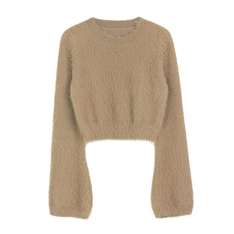 Áo len COZOK tay loe cổ tròn màu trơn thời trang