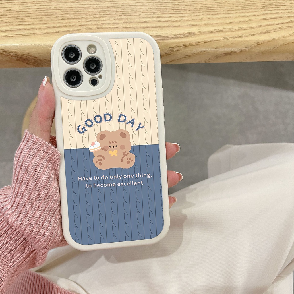 Ốp Điện Thoại tpu Hình Gấu Kèm Dây Đeo Cho iPhone 7plus 11 12Pro 8plus 12 13pro 12promax 7g 6plus xs xr xsmax 11pro max