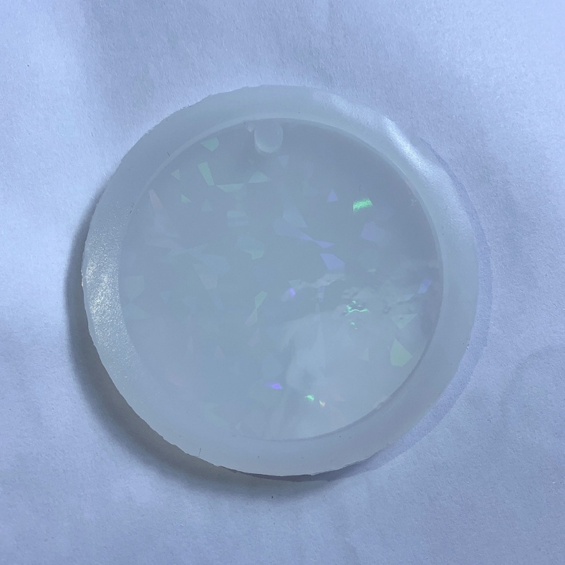 Sa Khuôn Silicone Làm Móc Khóa Nhựa Resin Hình Tròn Nhiều Màu Sắc