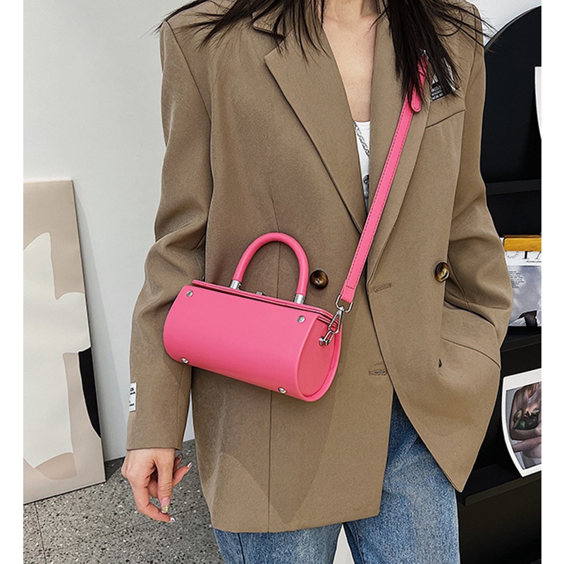 IELGY Túi Xách Hình Trụ Dễ Phối Đồ Thời Trang Cho Nữ