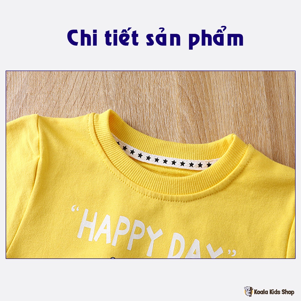 Áo nỉ da cá dài tay bé trai Áo sweater thu đông cho bé 2-8 tuổi