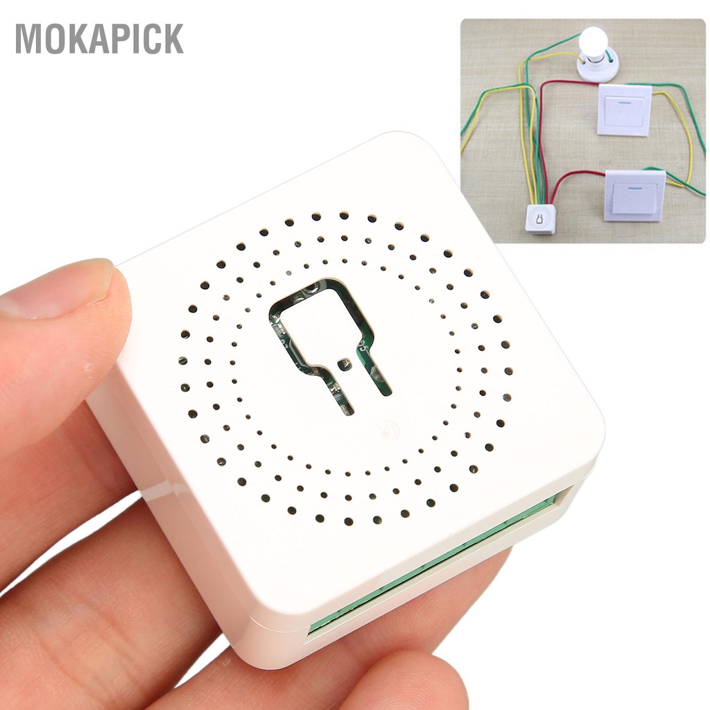 Mokapick Mô-đun chuyển tiếp thông minh mini Chức năng hẹn giờ điều khiển từ xa APP cho TUYA AC100‑240V