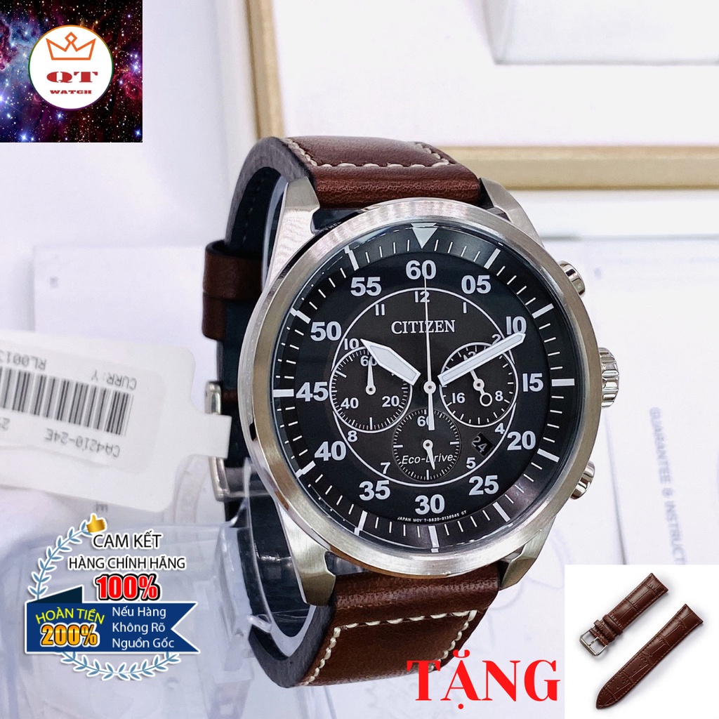 Đồng Hồ Nam CITIZEN Eco-drive CHRONOGRAPH CA4210-24E Chính Hãng Tặng Dây Da Cao Cấp