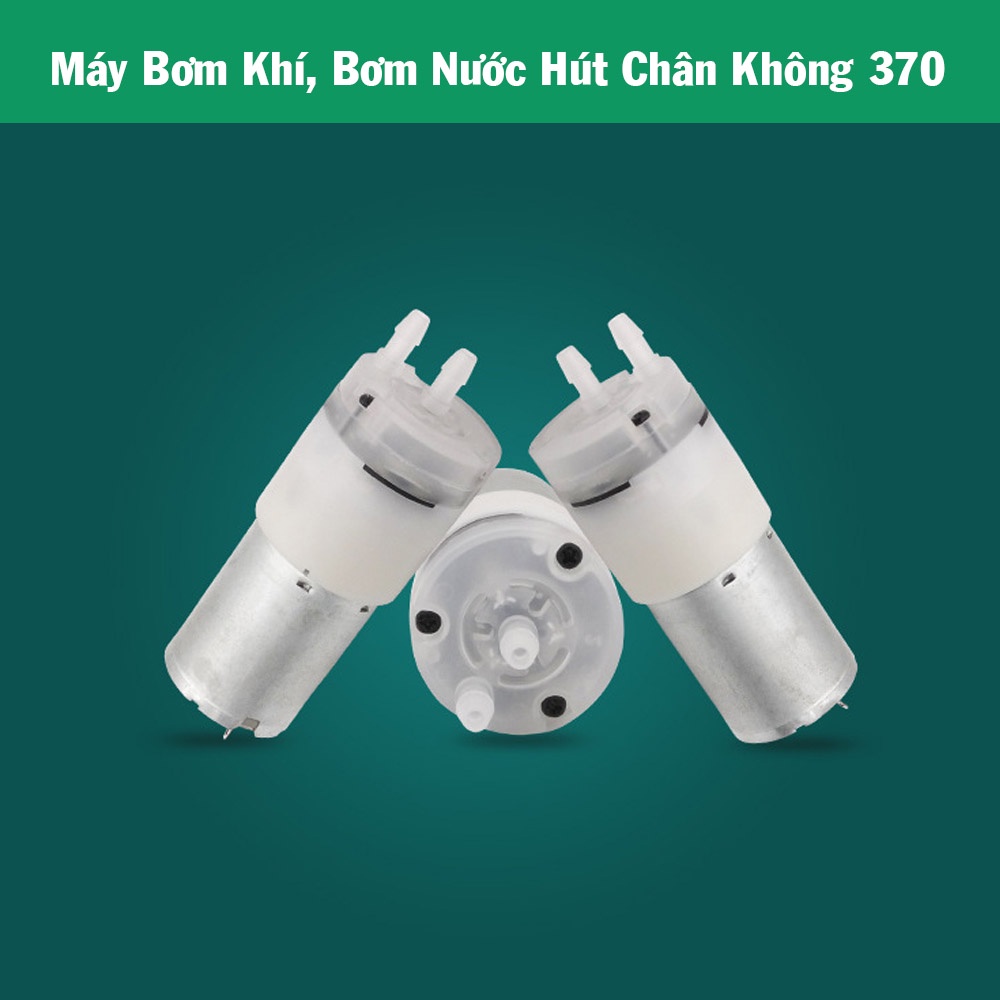 Máy Bơm Nước Bơm Khí Hút Chân Không Mini MB370 3-6V Có thể Dùng Pin 18650