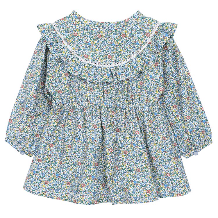 Váy thu hoa xanh cho bé gái VAL013