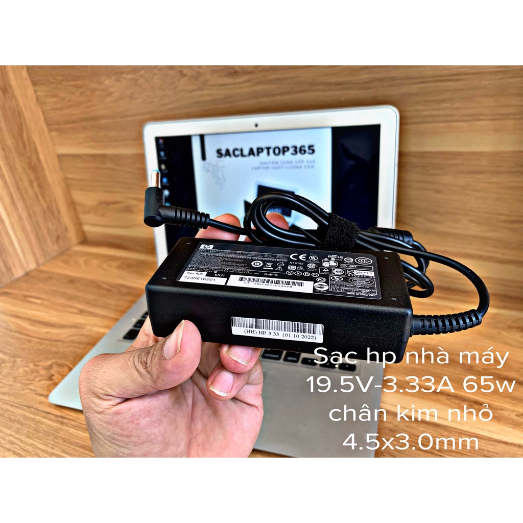Sạc Laptop Hp Zin 19.5V - 3.33A 65W Chân Kim Nhỏ 4.5x3.0MM Bảo Hành 2 Năm