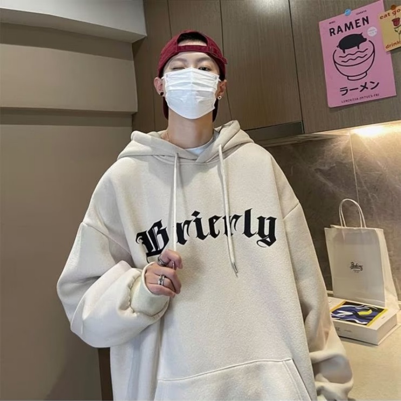 Áo Hoodie Tay Dài Oversize In Chữ Thời Trang Cho Nam Nữ