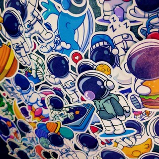 Set 30 hình dán sticker Phi Hành Gia dễ thương