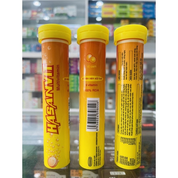 HASANVIT - 20 viên sủi - bổ sung vitamin và khoáng chất hàng ngày