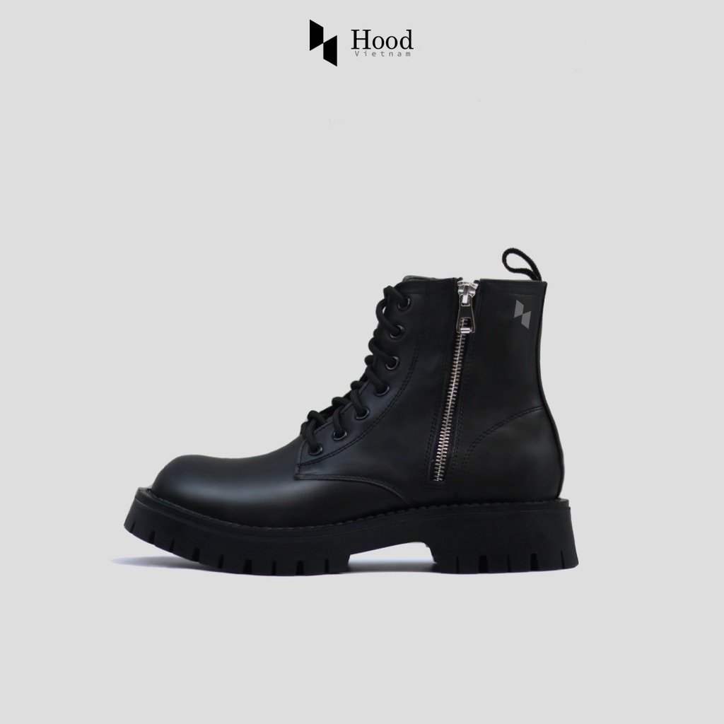 Mua Giày Combat Boot Hood nam Da bò nguyên tấm Đế cao su đúc nguyên khối giá rẻ nhất TecKi.Vn