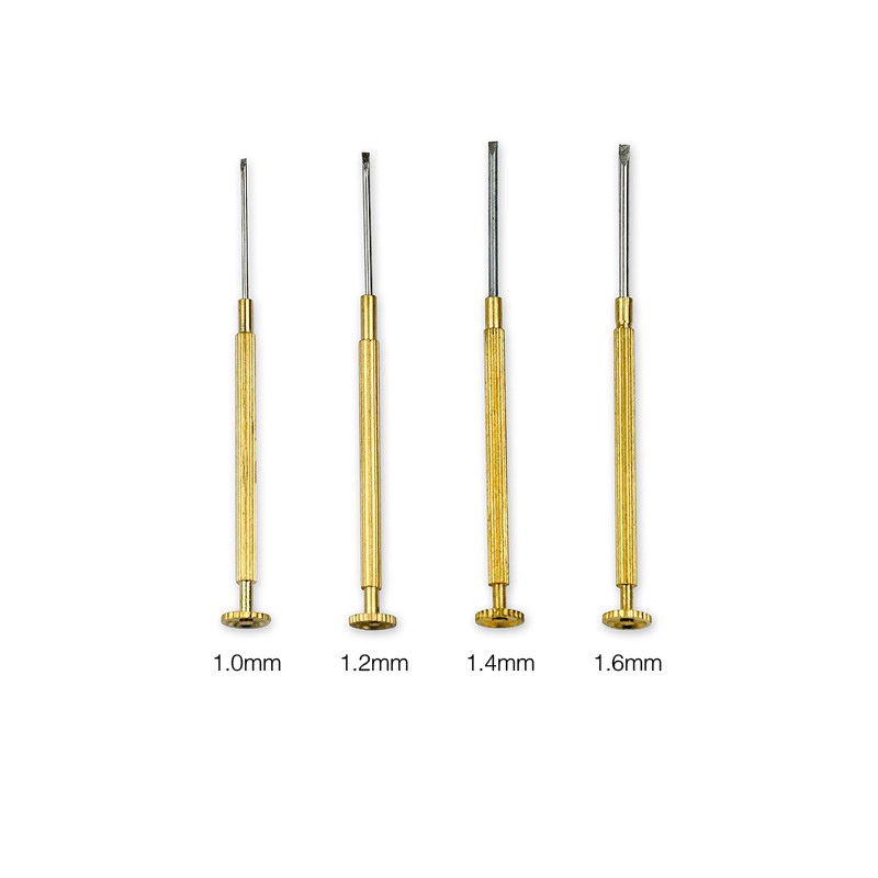 Tovit vàng dẹt đủ size 1.0mm 1.2mm 1.4mm 1.6mm 1.8mm dùng sửa chữa đồng hồ