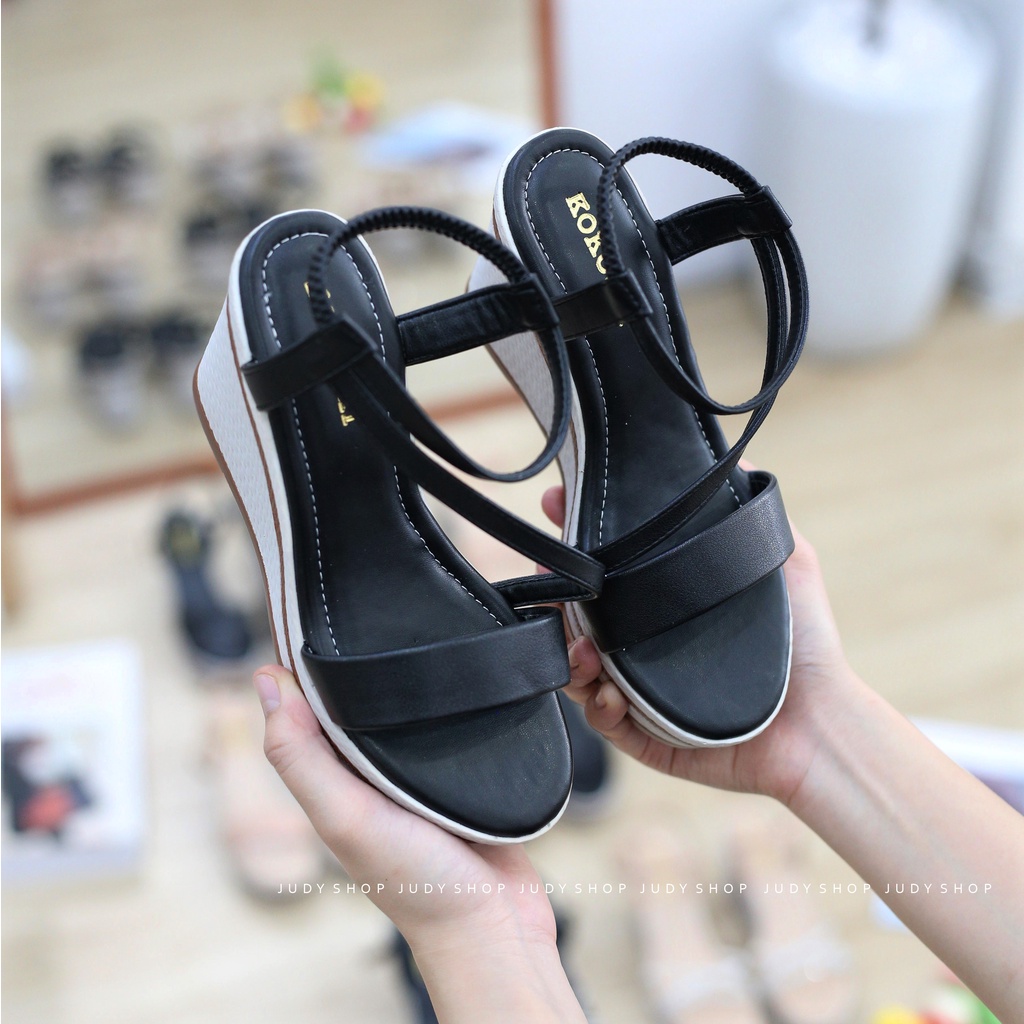 Giày Xuồng KOKOSHI Da Mềm Đế Siêu Nhẹ Dây Chéo Thun Tính cao 9p VNXK