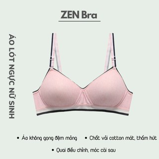 Áo ngực nữ áo lót ngực bralette chất cotton không gọng đệm mỏng phom ôm ngực mặc mát 4 màu