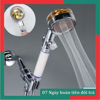 Vòi sen tăng áp cánh quạt, vòi hoa sen tăng áp lực nước, lọc nước nano cao cấp không gỉ