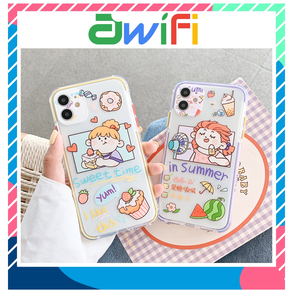 Ốp iphone - Ốp lưng Summer and sweet trong 4 góc 6s/6splus/7/8/7plus/8plus/x/xs/xsmax/11/11promax - Sale Sốc V2-4