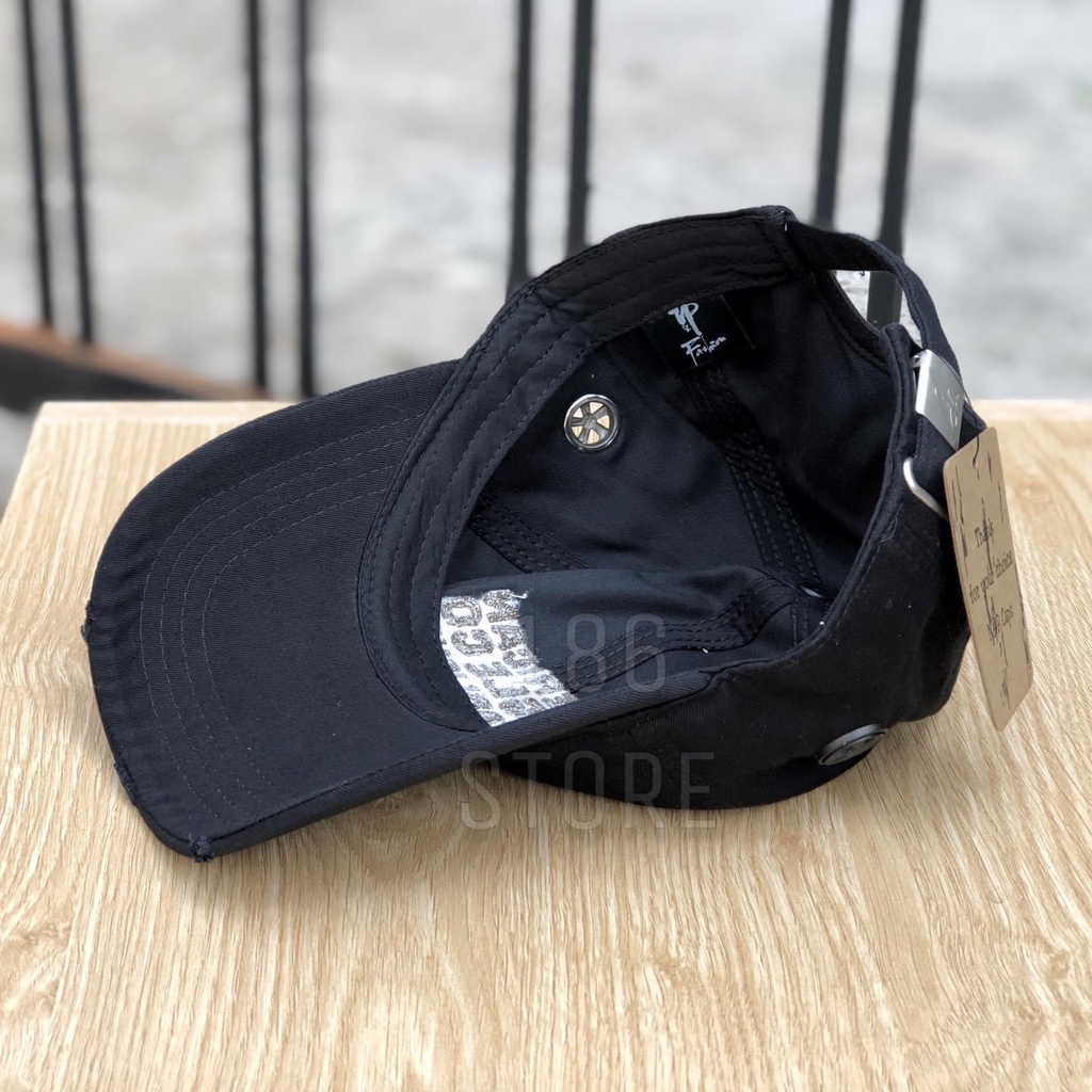 Nón kết Mũ lưỡi trai polo thể thao nam nữ màu đen thêu American 1977 MG078