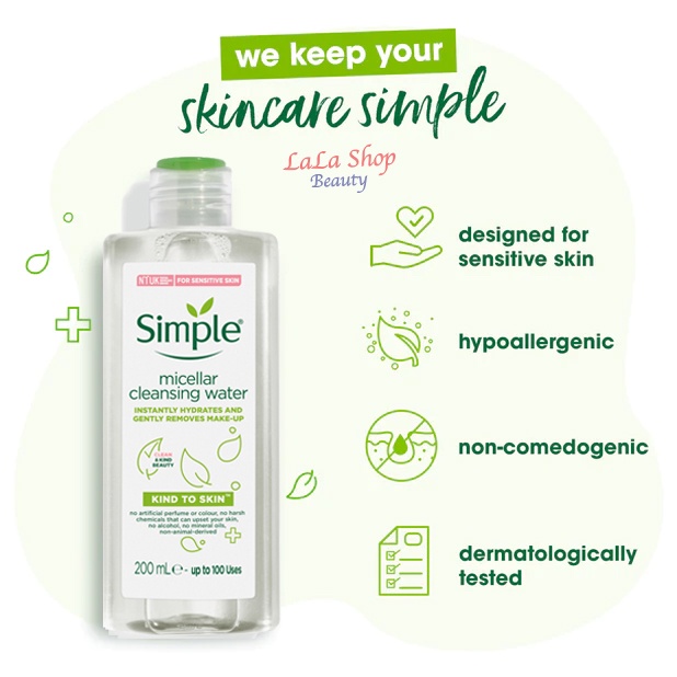 Nước Tẩy Trang Simple Micellar Cleansing Water 200ml