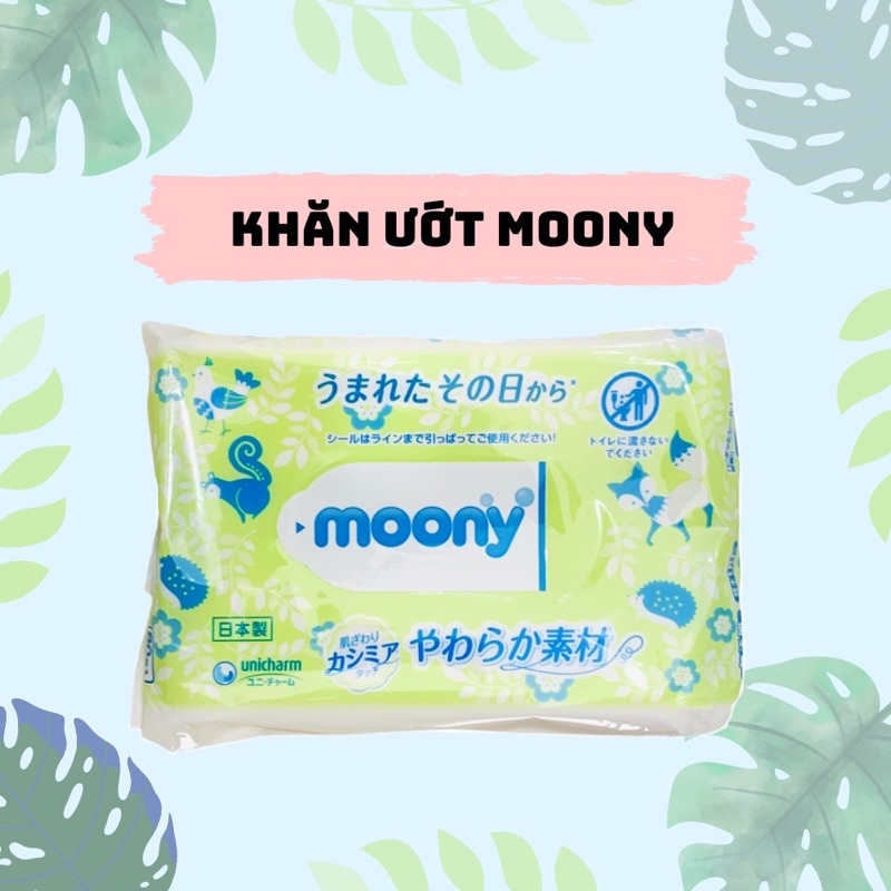 Khăn ướt Moony Nhật Bản, không mùi, 80 tờ