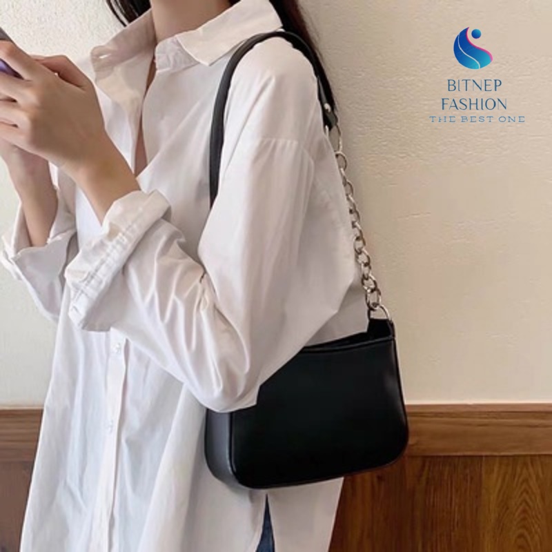Túi xách nữ đeo chéo BITNEP FASHION da trơn,phong cách thời trang Hàn Quốc DT002