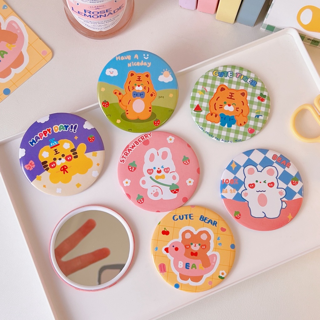 Gương Tròn Trang Điểm Mini Bỏ Túi Siêu Dễ Thương Tiện Lợi