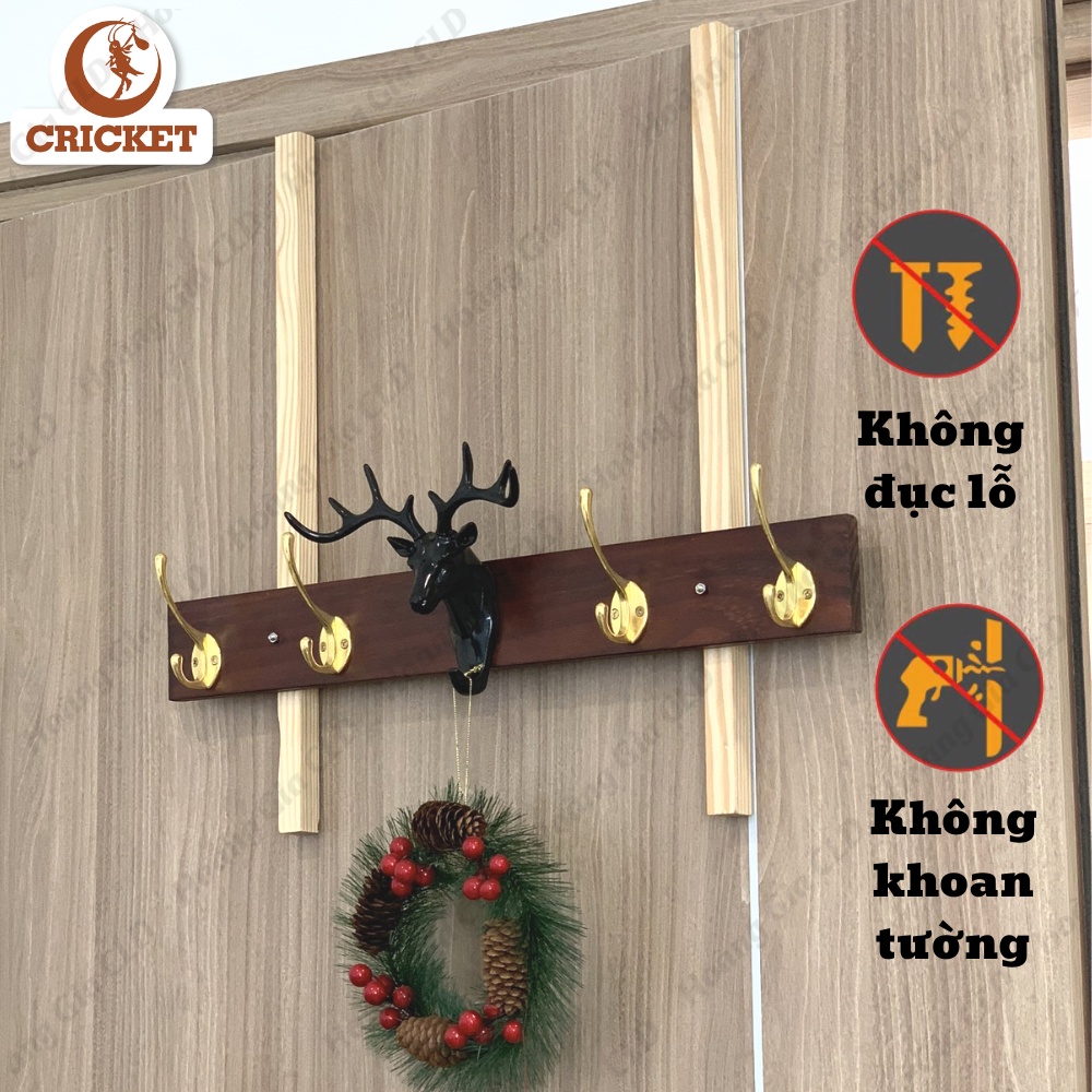 Thanh móc tuần lộc treo đồ không cần khoan tường siêu tiện lợi, trang trí nhà cửa siêu đẹp