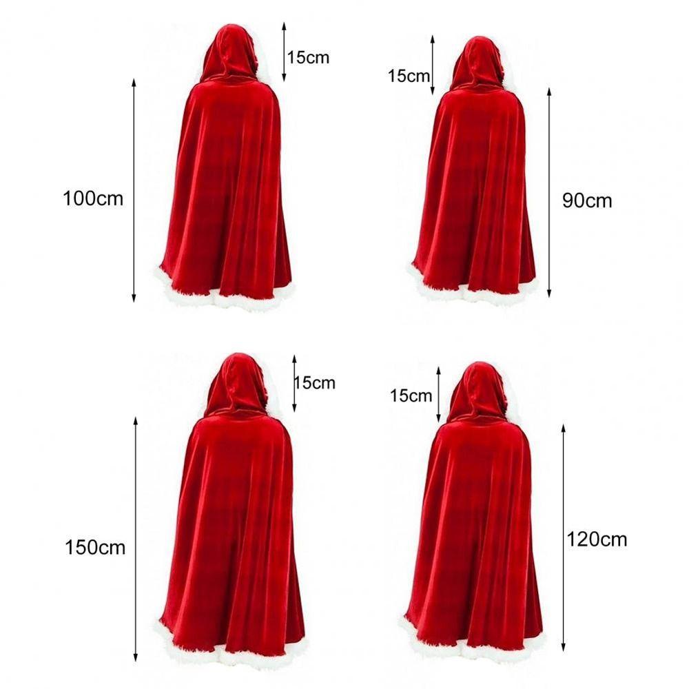 Áo Choàng Giáng Sinh Chất Polyester Giữ Ấm Cho Người Lớn Và Trẻ Em