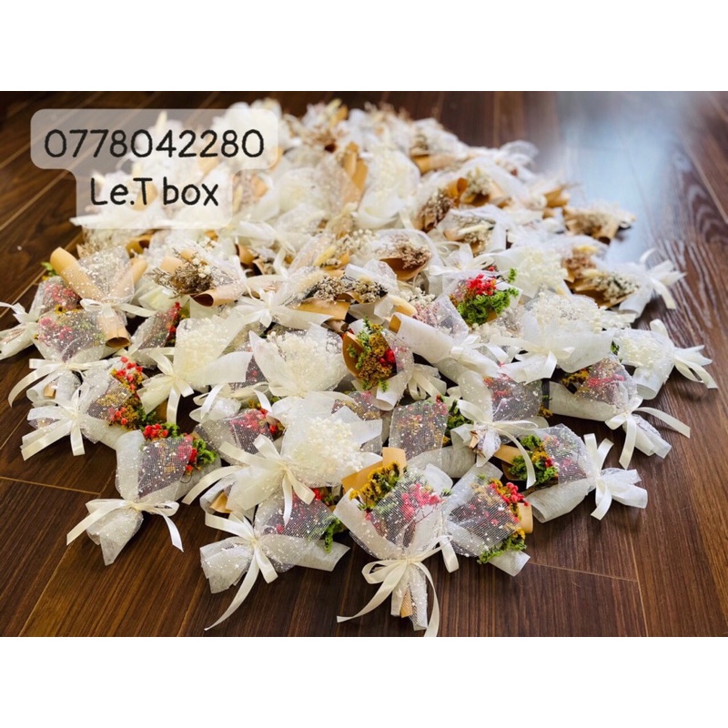 Bó hoa khô mini mix nhiều màu