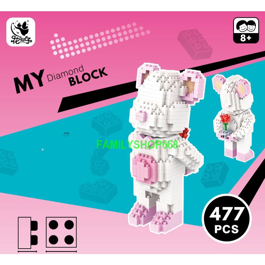 Le.go gấu Bearbrick xếp hình Đồ chơi lắp ráp nano nanoblocks mô hình mini Hàng Đẹp bear bricK