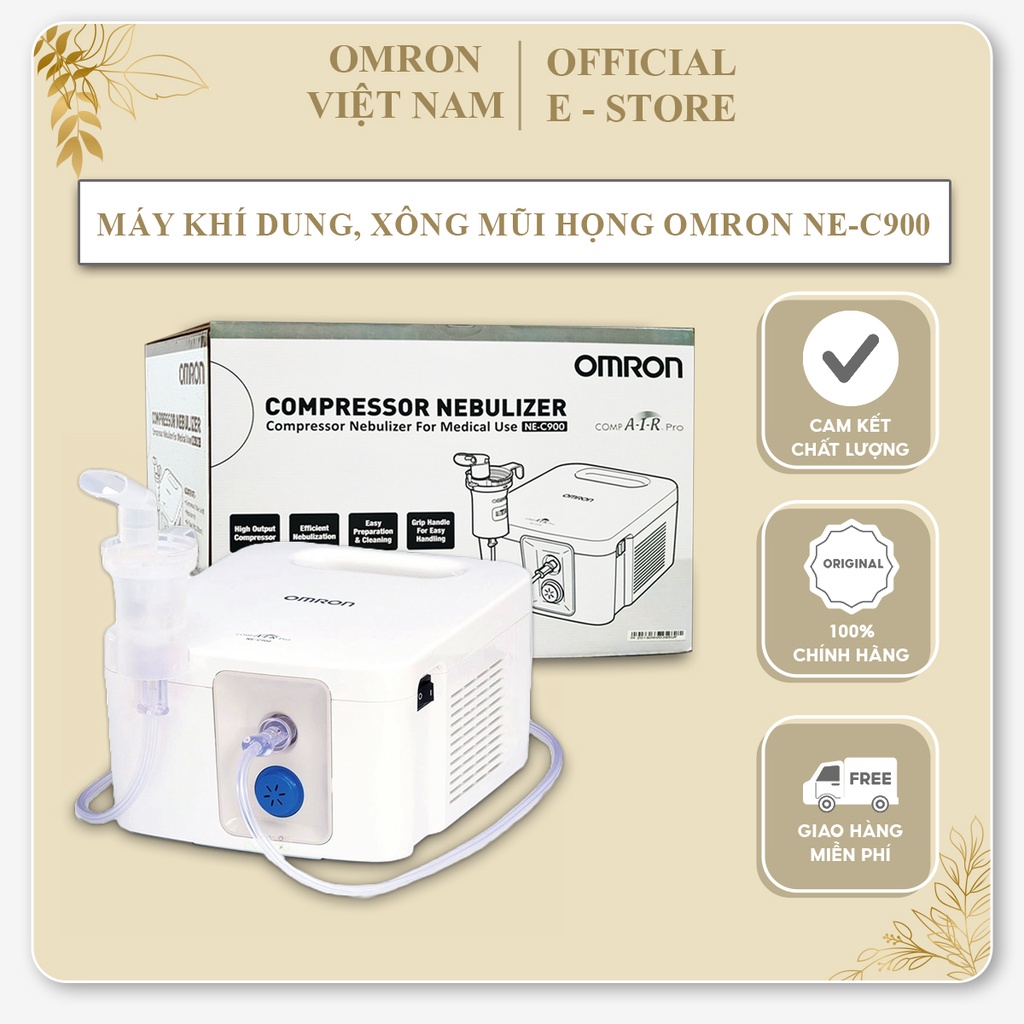 Máy xông Khí Dung , Xông mũi họng nén khí Omron NE-C900 | Điều Trị Các Bệnh Về Đường Hô Hấp , Tiết Kiệm Thuốc Xông