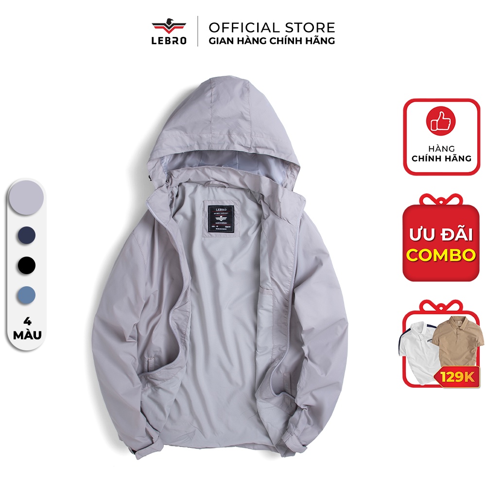 Áo gió Nam Lebro tráng bạc chống nước Unisex Cao Cấp (AGL0122)