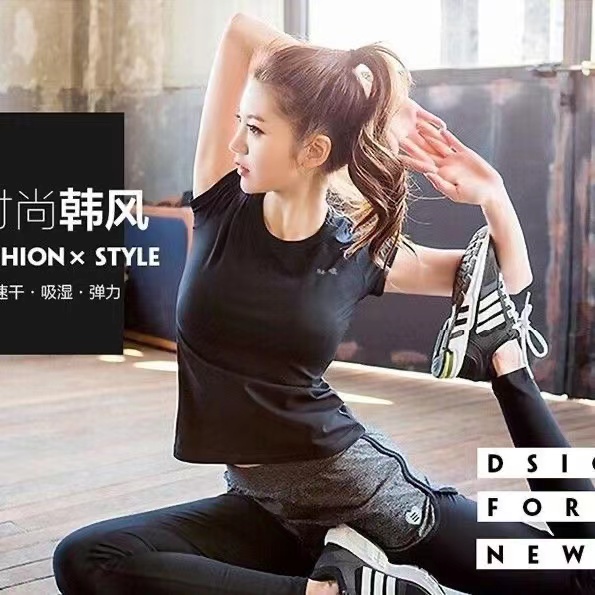 Áo Thun Thể Thao Tay Ngắn Thoáng Khí Nhanh Khô Phong Cách Mới Mùa Hè Cho Nữ