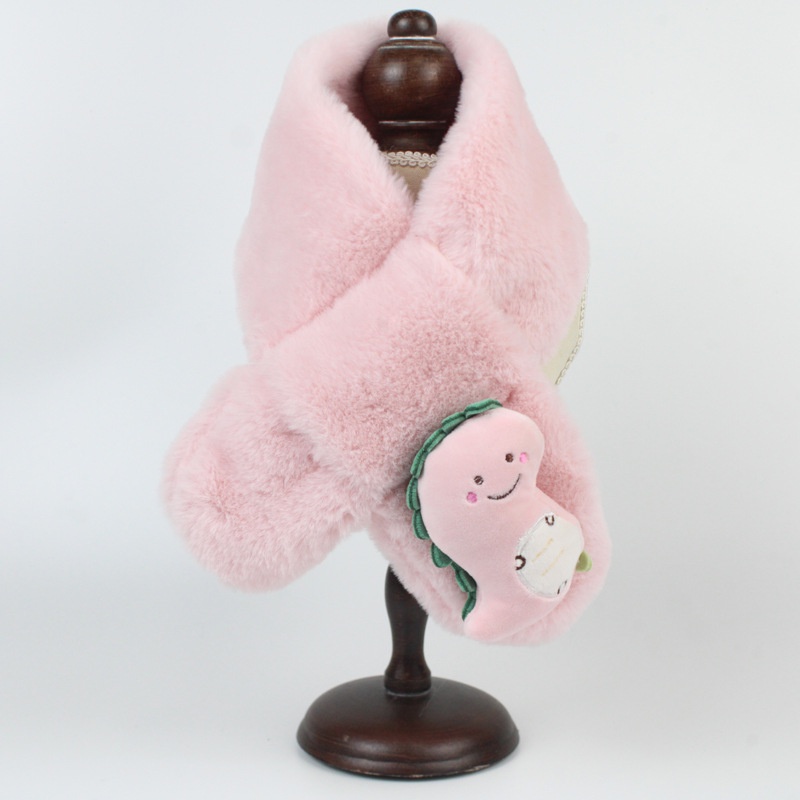 Khăn Choàng Cổ Vải Lông Dày Mềm Mại Giữ Ấm Mùa Đông Cho Bé