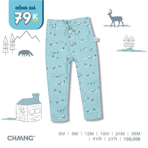 Quần legging họa tiết Chaang chất cotton/tăm cho bé