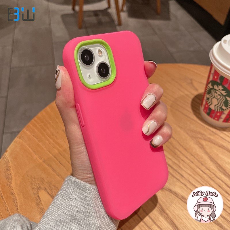 Ốp Điện Thoại Silicon TPU Mềm Nhám Chống Mồ Hôi Màu Đỏ Hồng Thời Trang Cho Iphone 14 13 12 11 Pro Max X XS