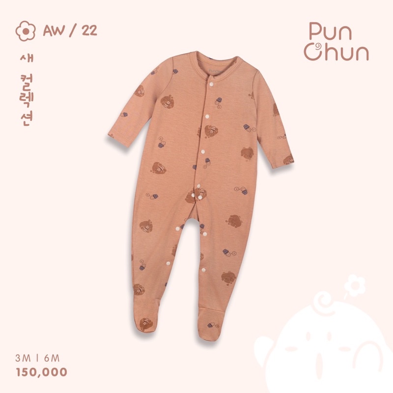 Punchun - Bộ liền Body dài liền tất chân xinh xắn bốn mùa