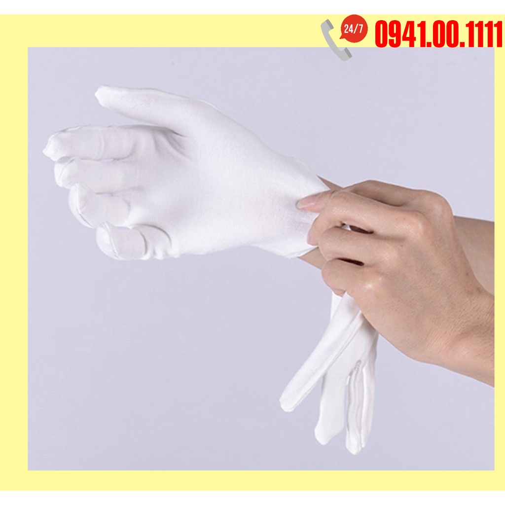 10 Đôi Găng tay thun trắng chụp ảnh sản phẩm quay video-bán giá sỉ.