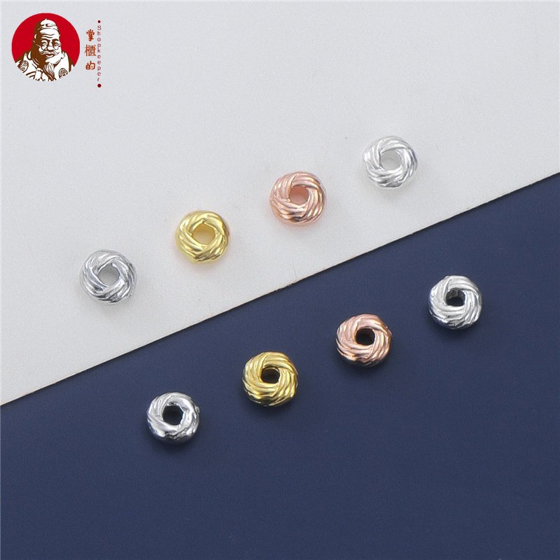Hạt Ngọc Trai Bạc S925 Hình Quả Dứa Nhỏ Dùng Làm Vòng Tay / Trang Sức Thủ Công DIY