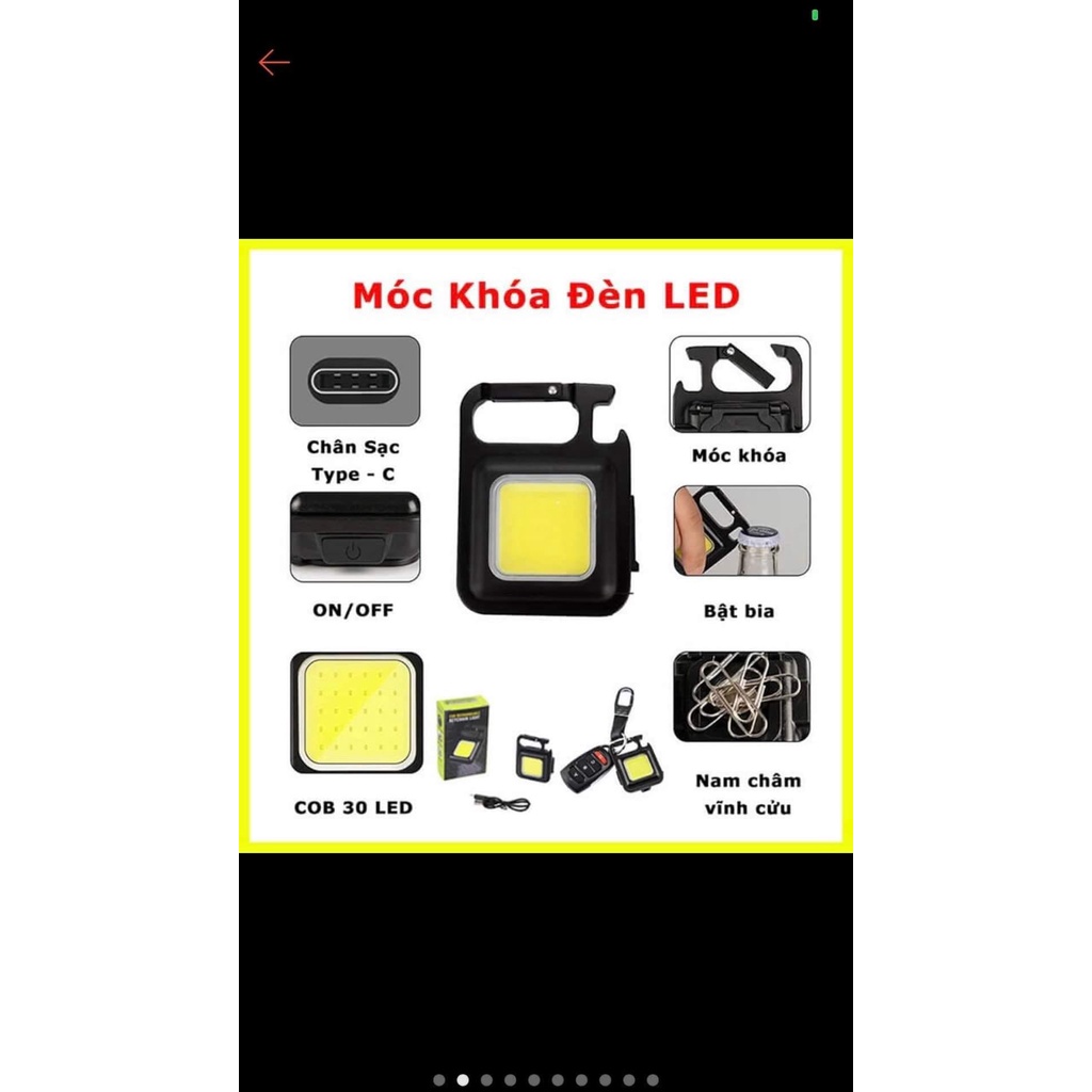 Đèn Pin Móc khóa LED COB Min