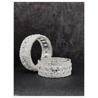 Nhẫn bạc ý đính đá oval x cz - bạc ý 925 - n0192