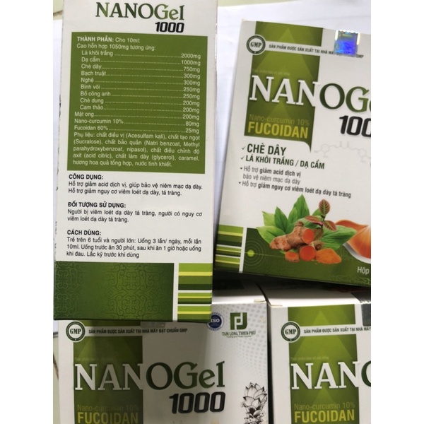 NANOGEL 1000 -giảm đau da dày tá tràng -Tam Long Thiên Phú hộp 20 gói