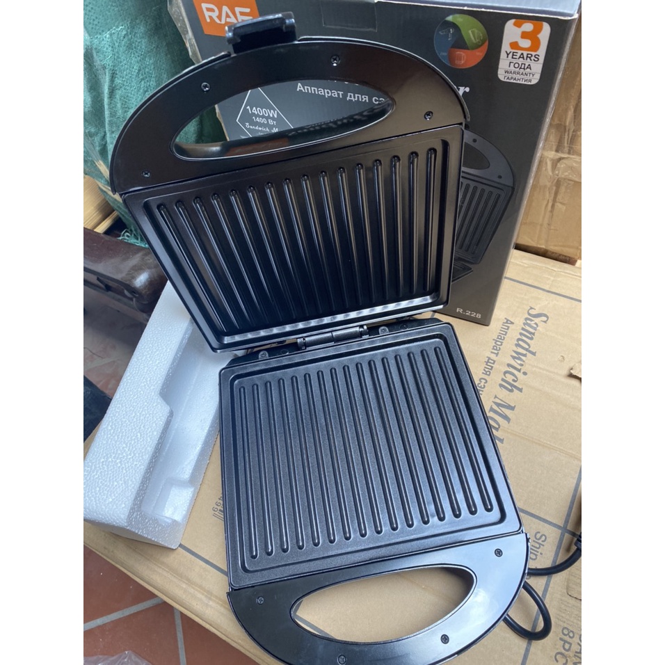 Máy Nướng Bánh Mì Đôi Chuyên Kinh Doanh HAEGER RAF 1400W Chính Hãng [BH 12 Tháng]