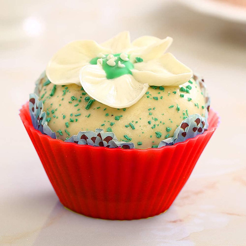 Set 6 khuôn làm bánh bông lan, cupcake muffin - bằng silicon