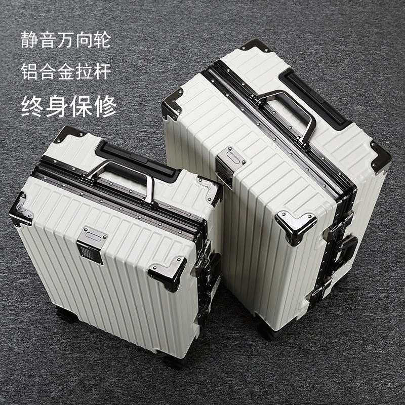 Hộp đựng xe đẩy giá trị cao dành cho sinh viên nam và nữ vali câm bánh xe đa năng 24 khẩu Bao da 20 inch đèn lên máy bay
